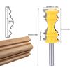 Elaborate Chair Rail Molding Router Bit 8mm Shank Woodworking Milling Cutter