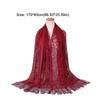 Breathable Hollow Women Lace Shawl Tassel Mesh Yarn Summer Wraps Shawl Comfortable Hijab Cover Wedding Shawl