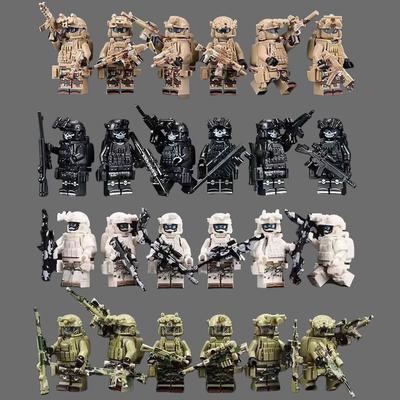 SWAT Ghost Humanoid Dolls, Commando Special Forces Army Soldier Mini Figures Police Weapon Building Bricks Toys, Children's Toys, Cartoon Character