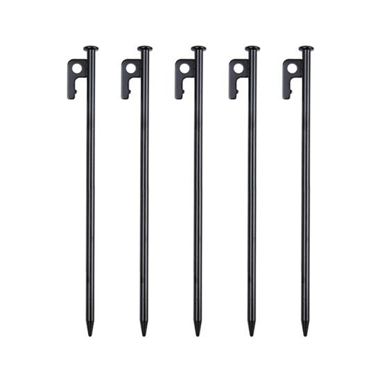 5Pcs 20/30/40CM 9MM Tent Stake Heavy Duty Multi-functional Outdoor Garden Yard Camping Tarp Canopy Windproof Ground Spike Metal Tent Peg