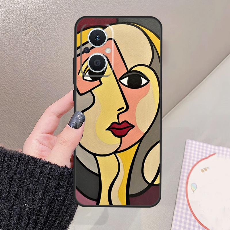 

Abstract Portrait Art Painting Funda For OPPO Reno 10 11 12 13 14 Pro 8 7 Lite 11F 12F 13F 14F OPPO Find X8 X5 X6 X9 Pro Case OPPO Reno11 F