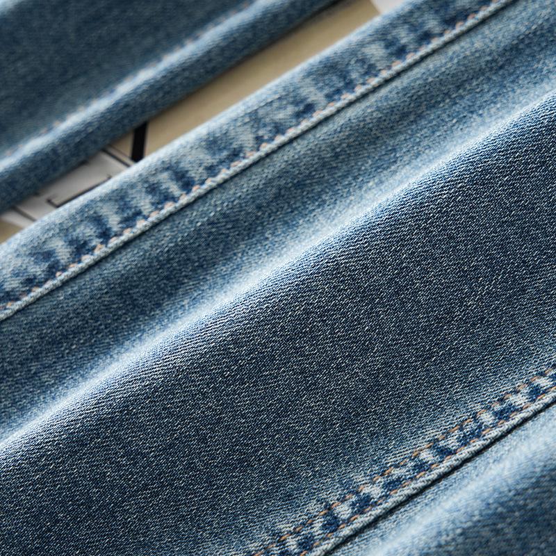 Women's Blue High-Waisted Stretch Flare Jeans with Slit Hem - Spring 2026