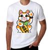 Middle Cat  Finger 2 Lucky Neko Rude Maneki Tshirt Antipilling Casual Tshirt
