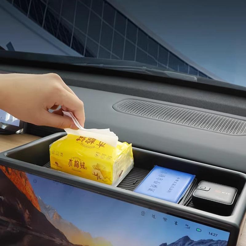 For Exeed Exlantix ET 2024-2025 Car Central Control Screen Behind The Scenes Storage Box Tissue Storage Accessories Modification