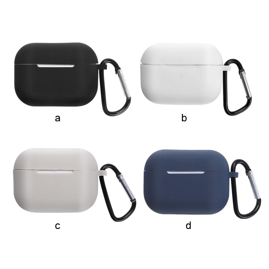 Étui en silicone pour casque d'écoute Autocollant anti-poussière Étui portable pour écouteurs avec mousqueton Remplacement pour
