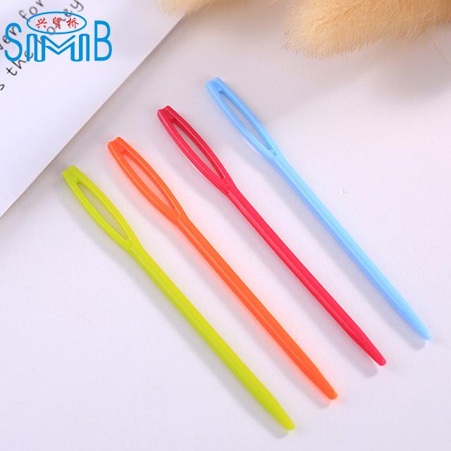 Large Eye Plastic Hand Knitting Wool Yarn Knitting Needles Hand Sewing Tools for Cheap Price and Small MOQ Knitting Accessories