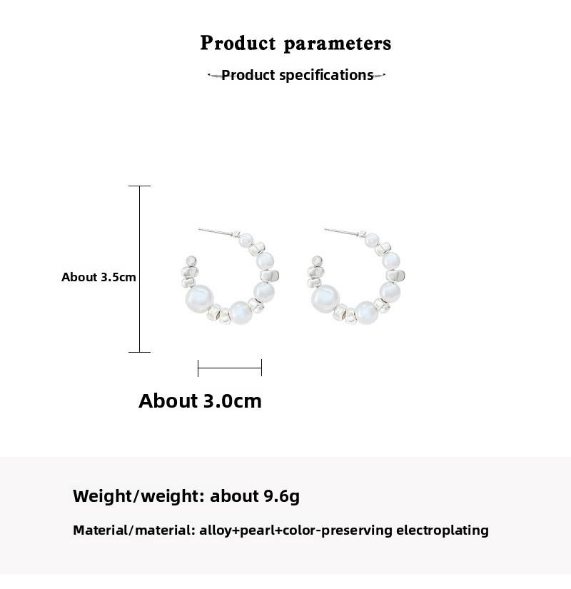 Meier French-style Faux Pearl Earrings - Women's Luxury, High-end, Niche Earrings - S925 Hot-selling Alloy Studs