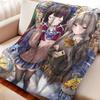 Cartoon Columbina Flannel Blanket Cover Warm Soft Anime Genshin Impact Blanket Multifunctional Decor Home Universal Blankets
