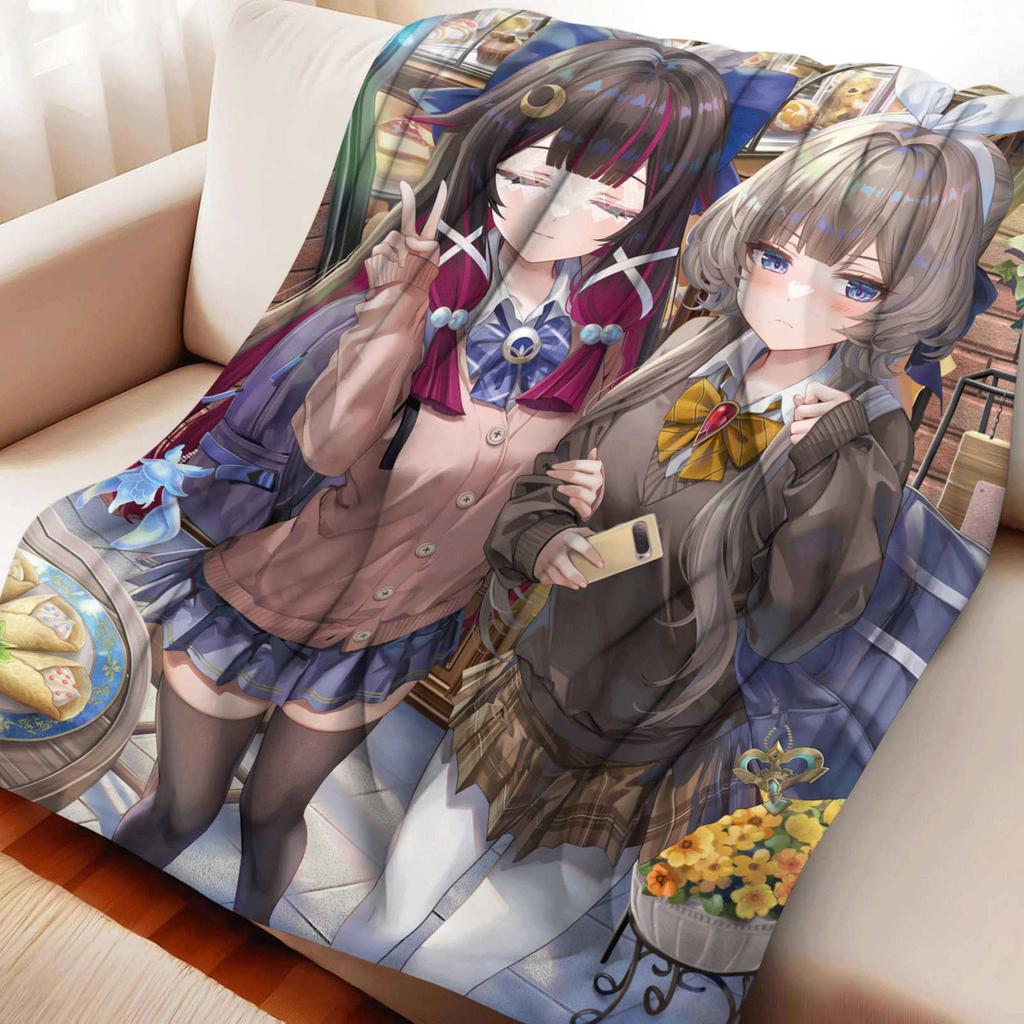 Cartoon Columbina Flannel Blanket Cover Warm Soft Anime Genshin Impact Blanket Multifunctional Decor Home Universal Blankets