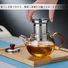 Pokaro Tea Heat-Resistant Glass Teapot, Fine Mesh, with Stainless Steel Strainer, 500ml, Clear, Round, Stovetop-Safe, Stylish Glass Teapot with Amber