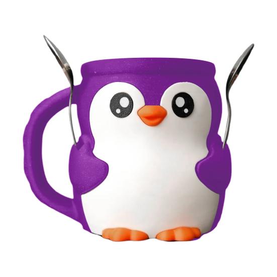 Ice Cream Cup Holder Penguin Shape Soda Beer Bottle 16 Oz Capacity Dessert Party Accessory Kitchenware