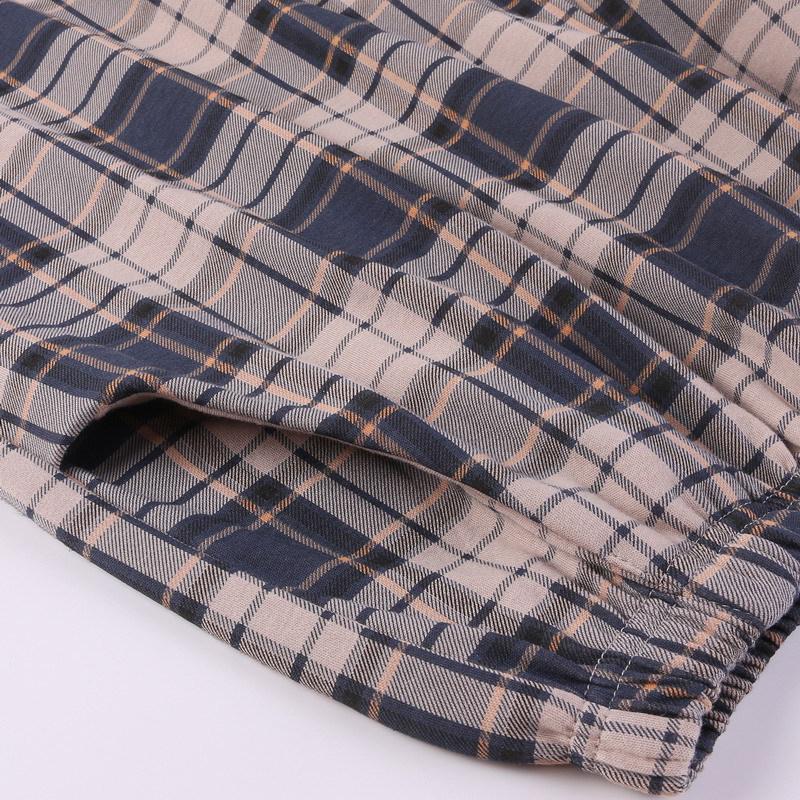 Men's Spring & Autumn Cotton Long Sleeve Pajamas Set for All Ages