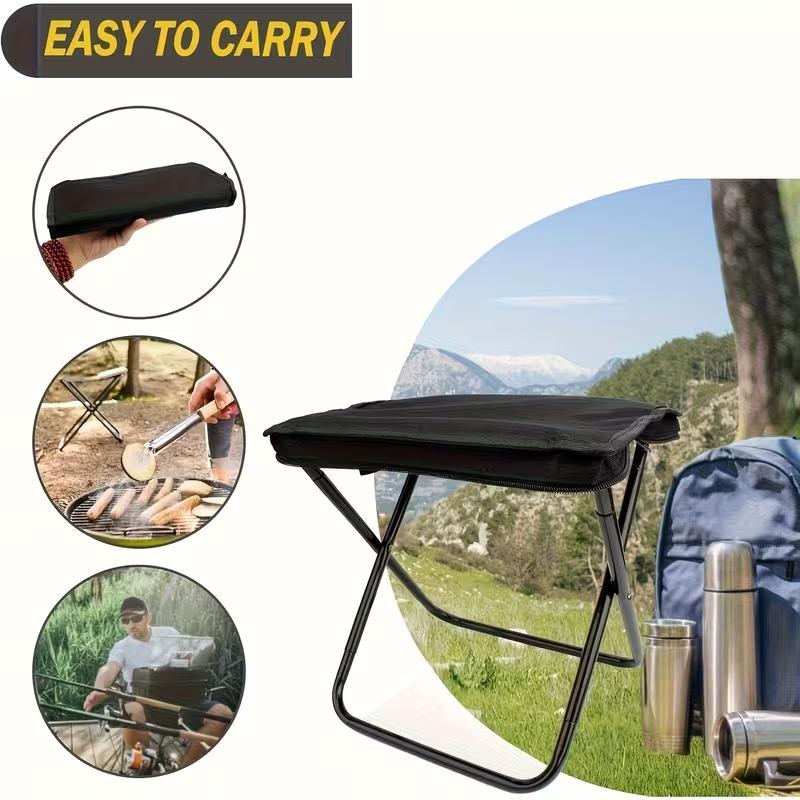Tragbarer Faltbarer Rucksackhocker Leichtgewichtiger Camping-Picknick-Angelstuhl mit Netztasche Outdoor-Abenteuersitz zum Wandern Reisen