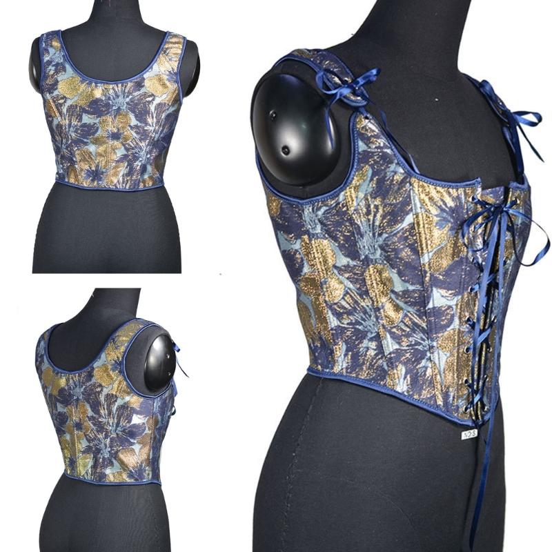 Tie Up Corset Tank Top for Women Slimming Body Shaper Front Tied Waist Trainer Girdle Teen Girl VictorianStyle Bustier