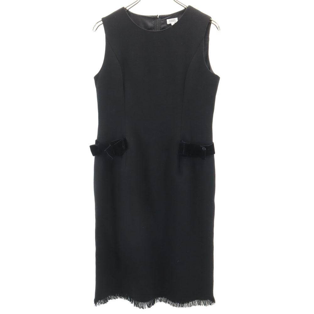 FOXEY Made In Japan No Sleeve One Piece 38 Black Women Used