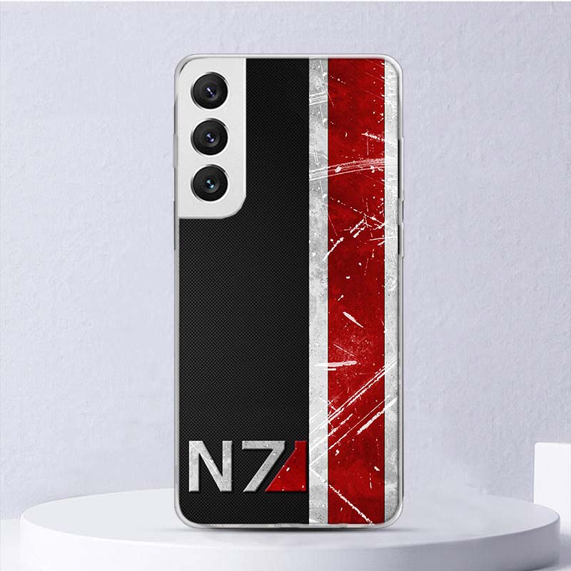 N7 Mass Effect Soft Case For Samsung Galaxy S25 S24 S23 S22 Ultra Phone Cover S21 S20 FE S10 Plus S25Edge + Funda Coque