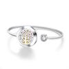 Tree of Life Aromatherapy Diffuser Bracelet - Rotating Hollow Design, Alloy & Stainless Steel, Non-Magnetic Couples Bracelets