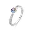 Ring - LUXENTER - Zetrana - Metal Alloy - Rhodium Finish - Multicolored Zircons