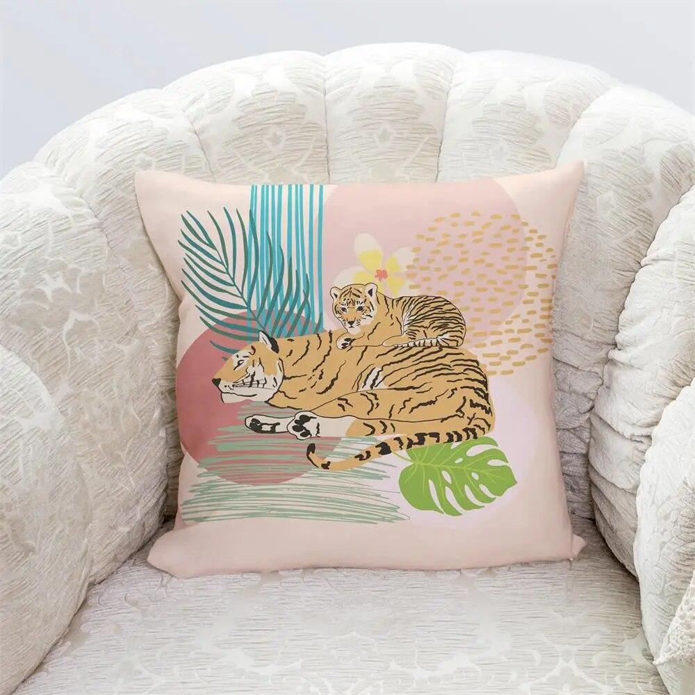 Bedroom Living Room Home Cushion Cover Geometric Abstract Pillowcase Modern Office Decor