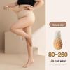 Plus Size Women's Ultra-Thin Black Silk Stockings, Anti-Snag, No-Crotch, Spring/Autumn Style