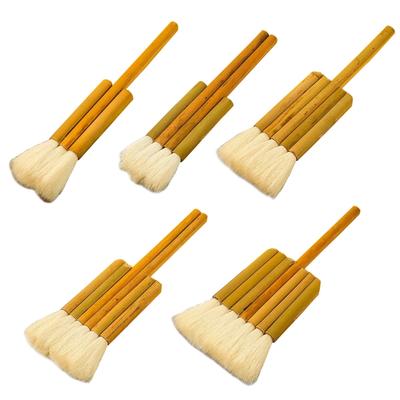Flache Hake-Pinsel, weiche Schafshaar-Hake-Pinsel, Künstler-Malborsten, Waschpinsel für Aquarell-Töpferei, Keramik