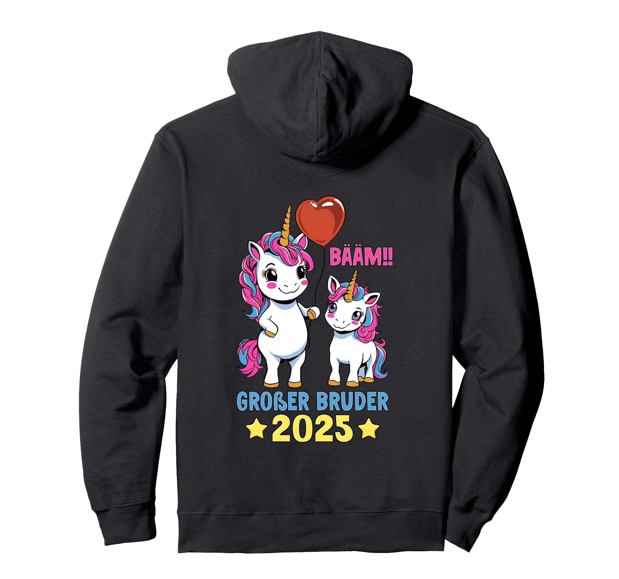 

Bääm Großer Bruder 2025 Little Unicorn Brother and Sister Holding Balloons Unicorn Unicorn Hoodie
