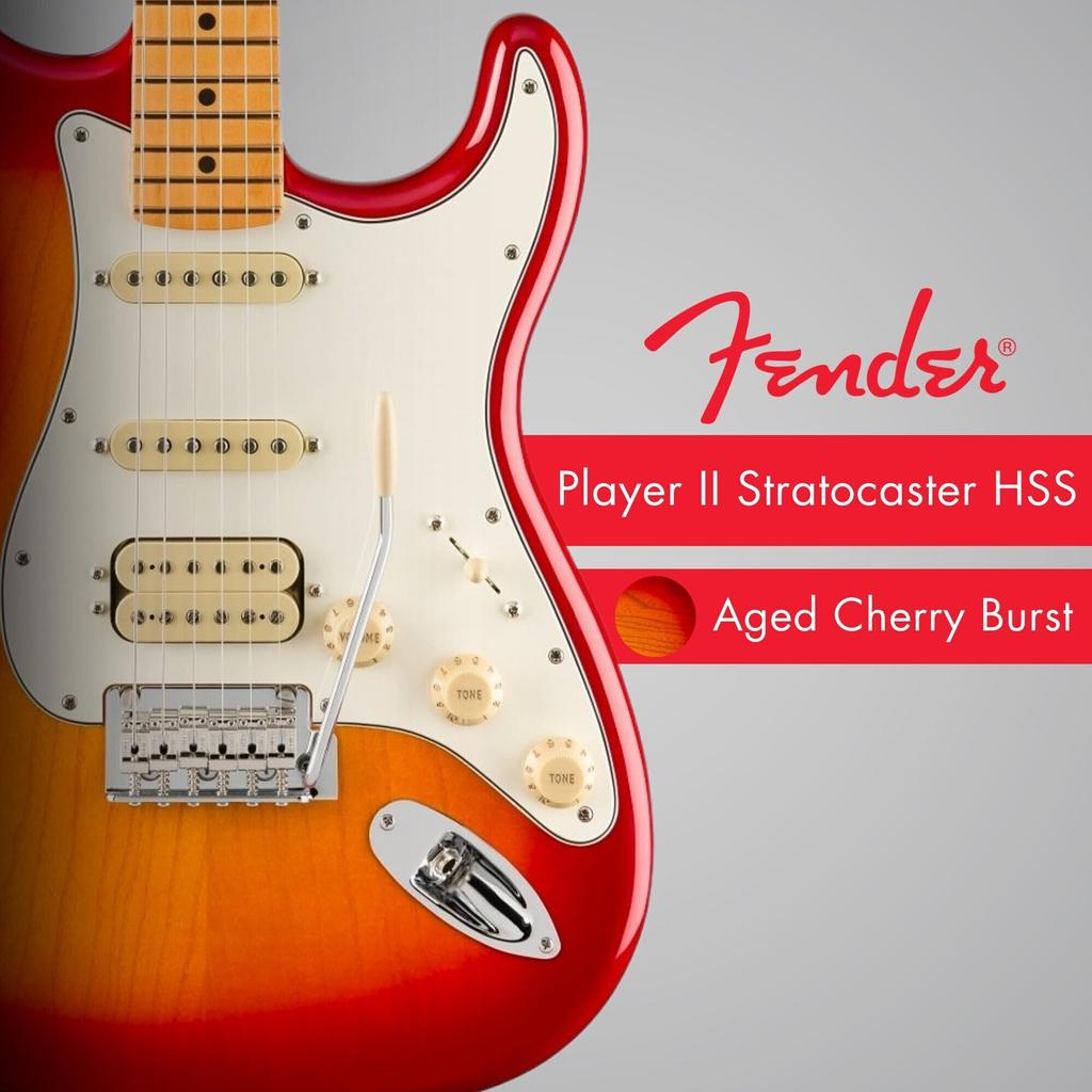 II Stratocaster HSS Maple Fingerboard Aged Cherry Burst Chambered Ash Fender Fender/Player