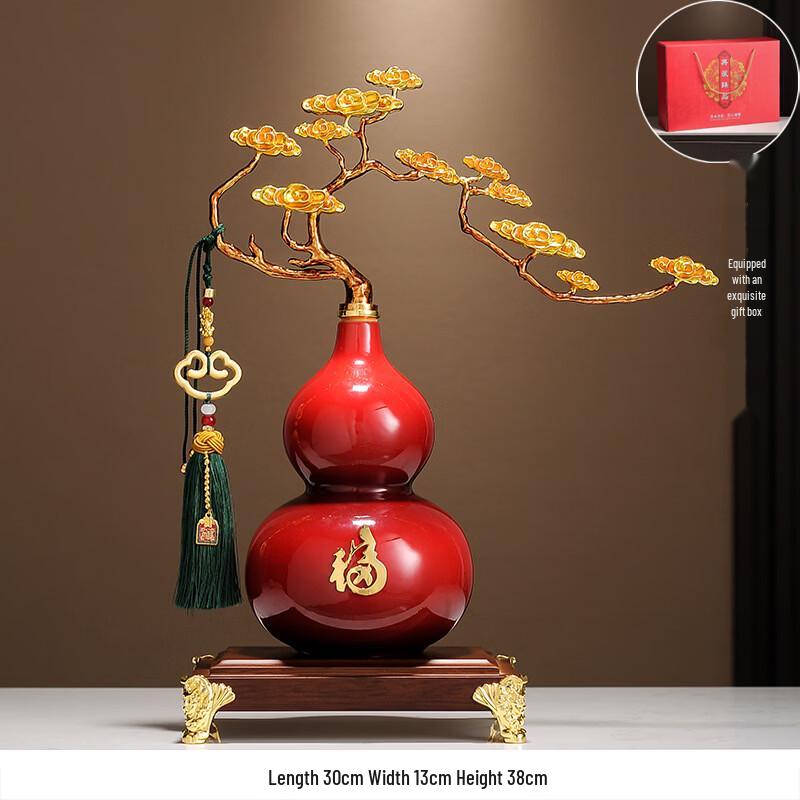 Bexu New Chinese Style Ceramic Gourd Ornament