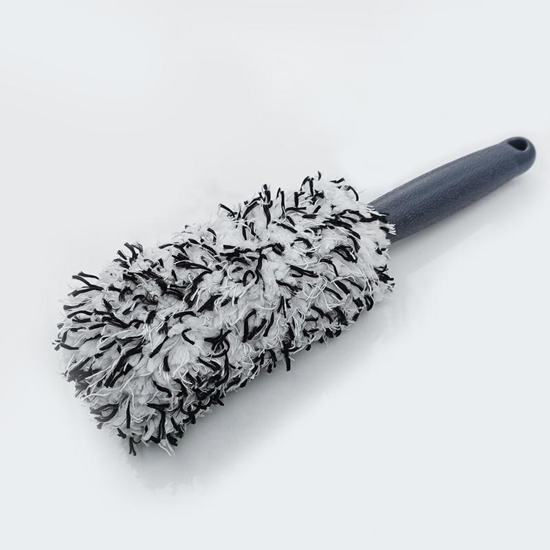 Car Wheel Tire Rim Cleaning Brush Portable Plush Car Wheel Hub Brush Washing Tool Car Detailing Care Dust Removal Brush чёрный