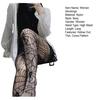 High-Waist Elastic Waistline Thin Hollow Women Stockings Sexy Cross Pattern Fishing Net Stockings Club Wear