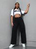 2025 Spring Women's Light Wash Floor-Length Wide Leg Jeans
