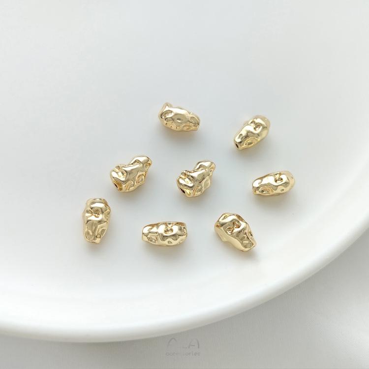 

Ожерелье/браслет из бусин из 14-каратного золота и неправильных камней и барочного жемчуга