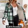 Damen Vintage Casual Herbst Winter Langarm Jacken & Mäntel