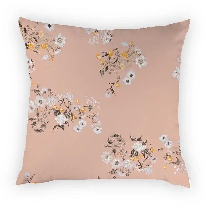 Dekorativt blomstertrekk til putevar sofa hjemmedekor farger