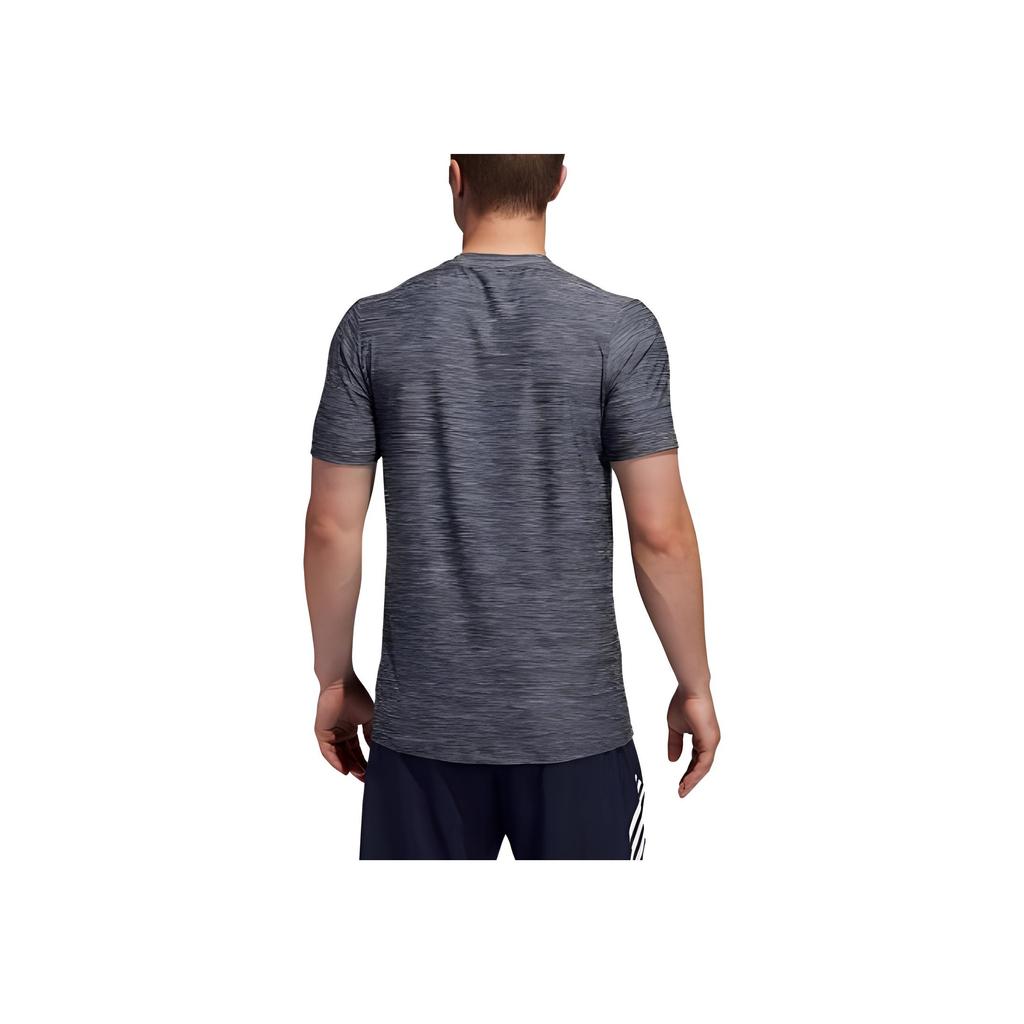 adidas Solid Color Fitness Round Neck Sport Short Sleeve T-Shirt Men Tops Grey FL8478