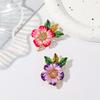 Broche para Mujer Esmalte Flor Goteo de Aceite Antideslizante Resistente al Desgaste Traje Abrigo Solapa Sombrero Bufanda Decoración Pin para Ropa Fiesta de Graduación Joyería para Prenda