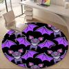 1pc Bat Halloween Office Round Area Rug, Mat Suitable ForOffice, Under Office Chairs Bedroom Living Room Home Decor, Room Deco