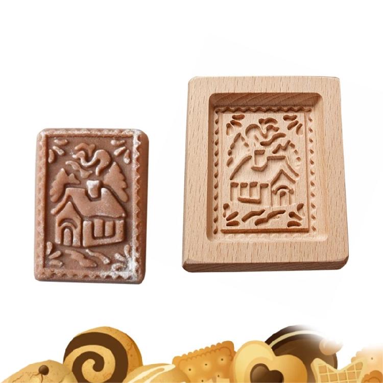 Classical Wood Cookie Molds With Unseamed Releases Feature Natural Materials Construction Perfect For Shaping Cookie And Chocolates