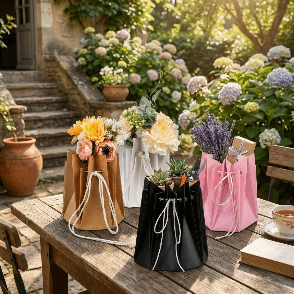 10Pcs Hand-folded Flower Gift Box Paper Floral Wrapping Box Flower Arrangement Box Valentine's Day