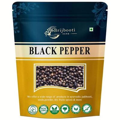 BrijBooti Schwarzer Pfeffer 50 g - Kali Mirch - Schwarzer Pfeffer Ganz - Schwarzer Pfeffer Ganz - Pfefferkorn - Kali Mirch Sabut