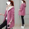 Women's Plus Size Faux Lambswool Mid-Length Cardigan - Velvet, Thick, Loose Fit, Autumn/Winter 2025 Korean Style.