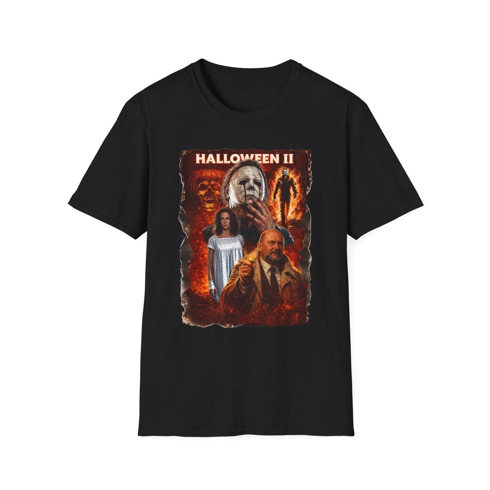 Halloween II Poster Art T-Shirt | Retro Horror Movie Design XXXL