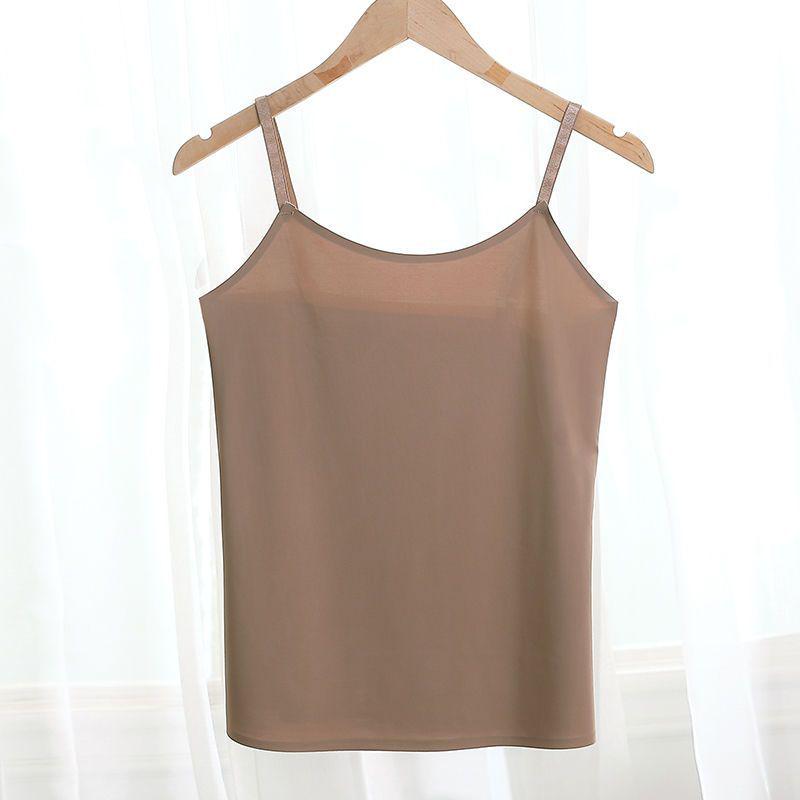 Ice Silk Strapless Backless Camisole - Korean Style Student Top