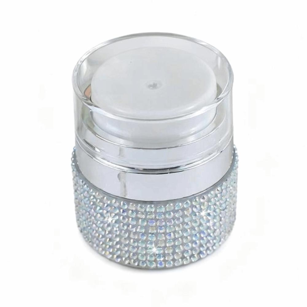 Luxury Rhinestone Cream Lotion Jar Vacuum Pump Face Cream Dispenser Cosmetic Cream Bottle Travel