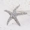 Broche Étoile de Mer Diamant Alliage Écologique: Accessoire de mode polyvalent pour femmes