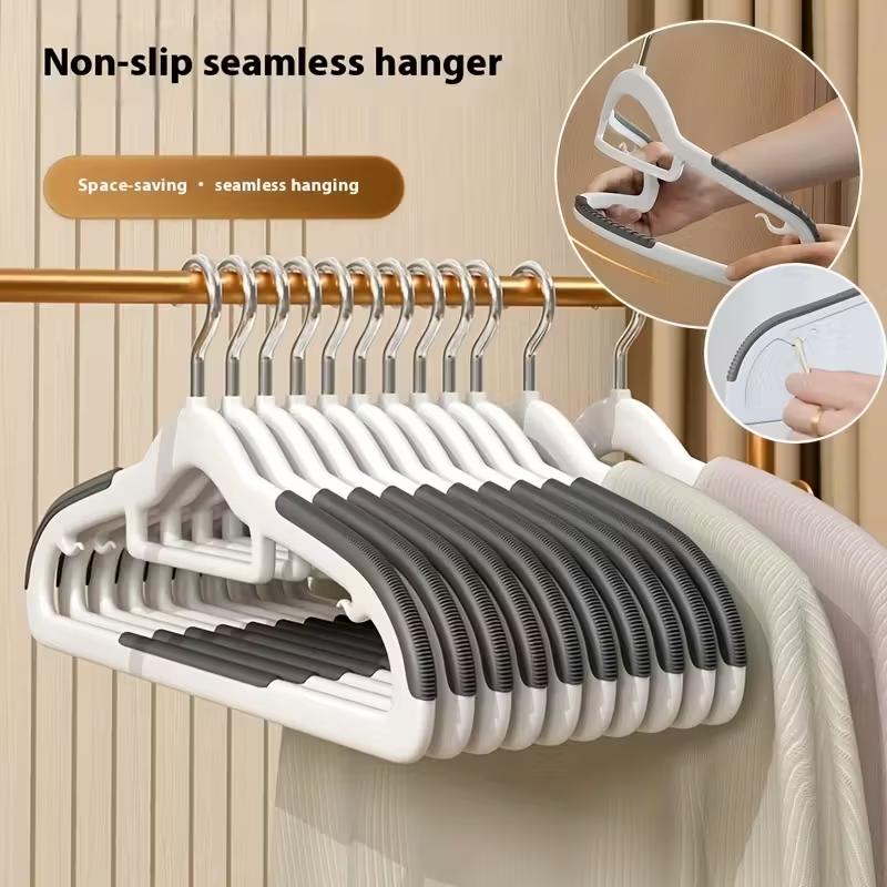 10 Velvet Hangers & 20 Clips Combo,30-Pcs Total - Anti Slip Heavy Duty Slim Hangers for Blouses,Pants & Scarves, Multiple Colors