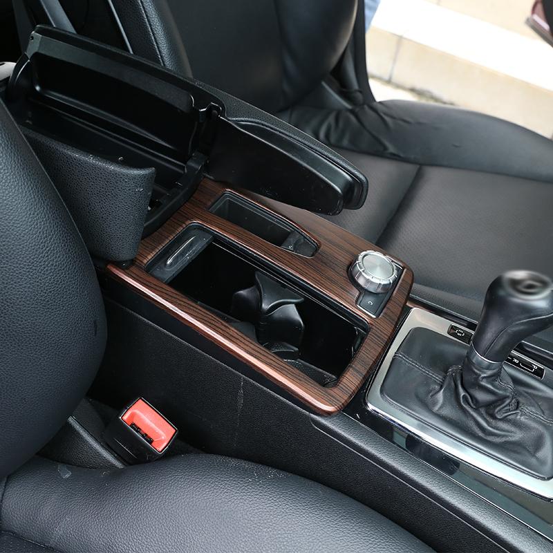 RHD LHD For Mercedes Benz C Class W204 2008-2014 Car ABS Central Console Cup Holder Frame Trim E Class Coupe C207 W212 2010-12