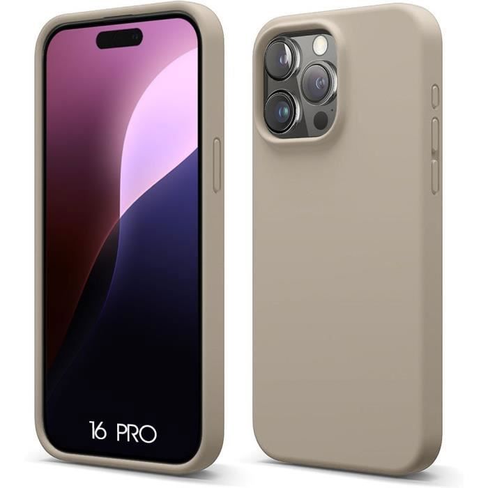 Coque de protection pour téléphone - BOOLING - iPhone 16 Pro - Silicone Liquide - Antichoc - Slim