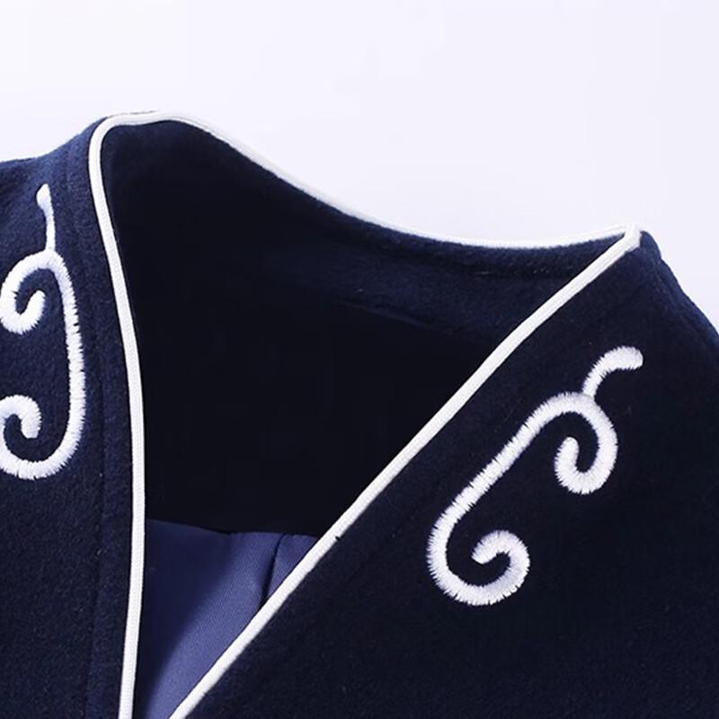 Trolman New Chinese Style Winter Woolen Work Coat