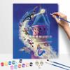 Disney Cartoon Characters Castle Oil Painting Art Set Handmade Diy Gift Home Decoration